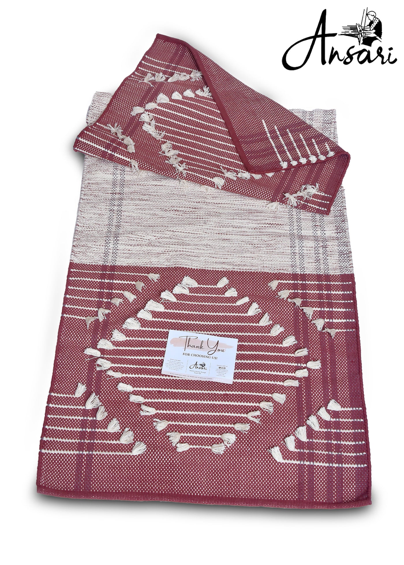 Maroon Geometric Yoga Mat