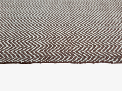 Hand Woven Rugs - Gray & Brown Diamond Pattern - Ansari