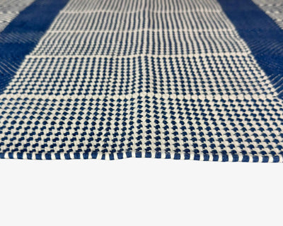 Hand Woven Rugs - Blue & Natural Accent for Stylish Home Décor