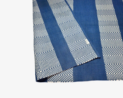 Hand Woven Rugs - Blue & Natural Accent for Stylish Home Décor