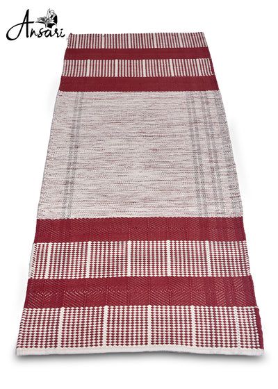 Maroon Stripe Yoga Mat