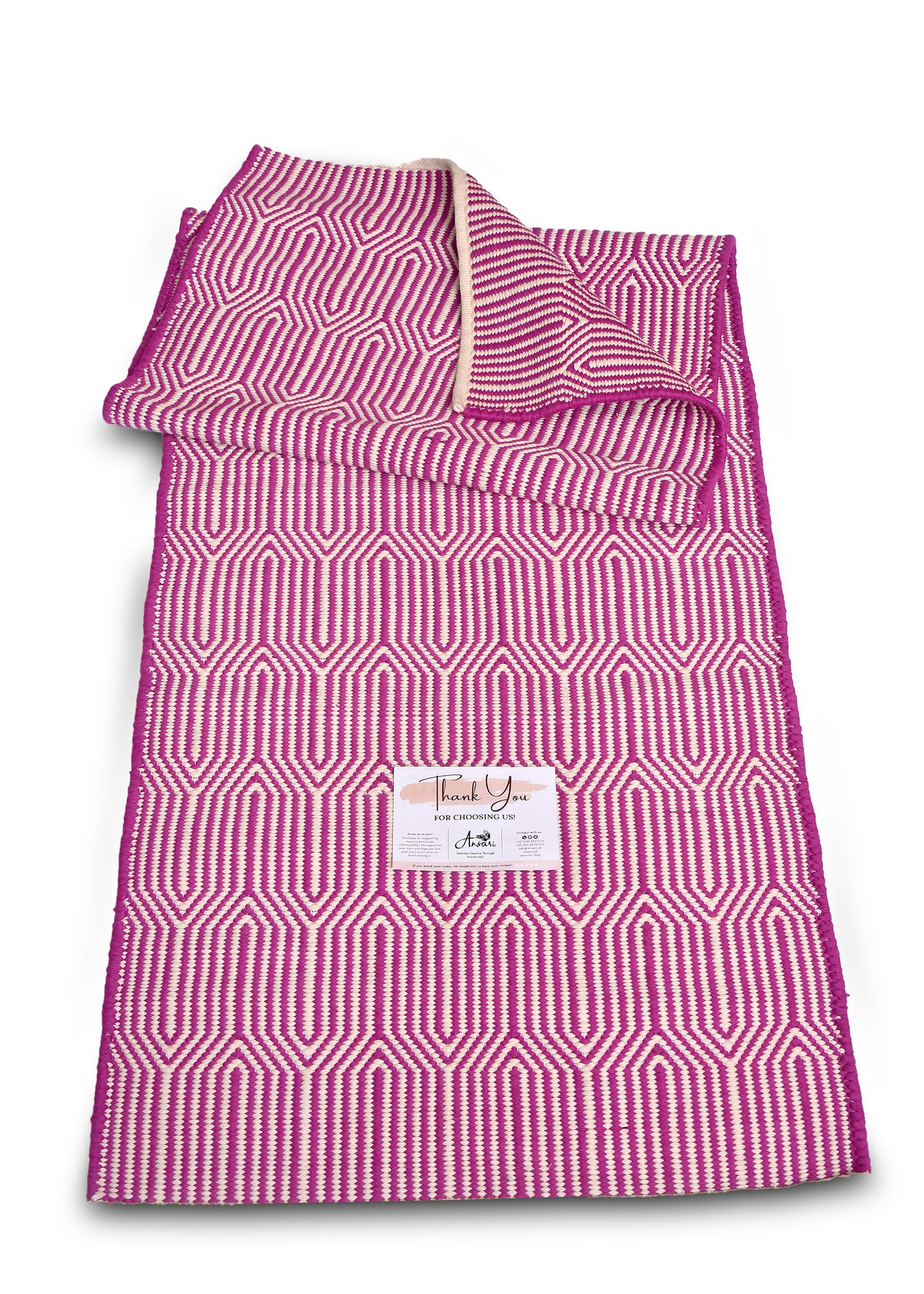 Pink Geometric Yoga Mat