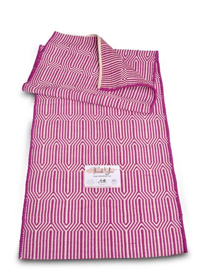 Pink Geometric Yoga Mat