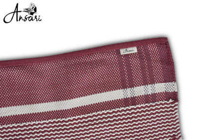 Maroon Plaid Yoga Mat