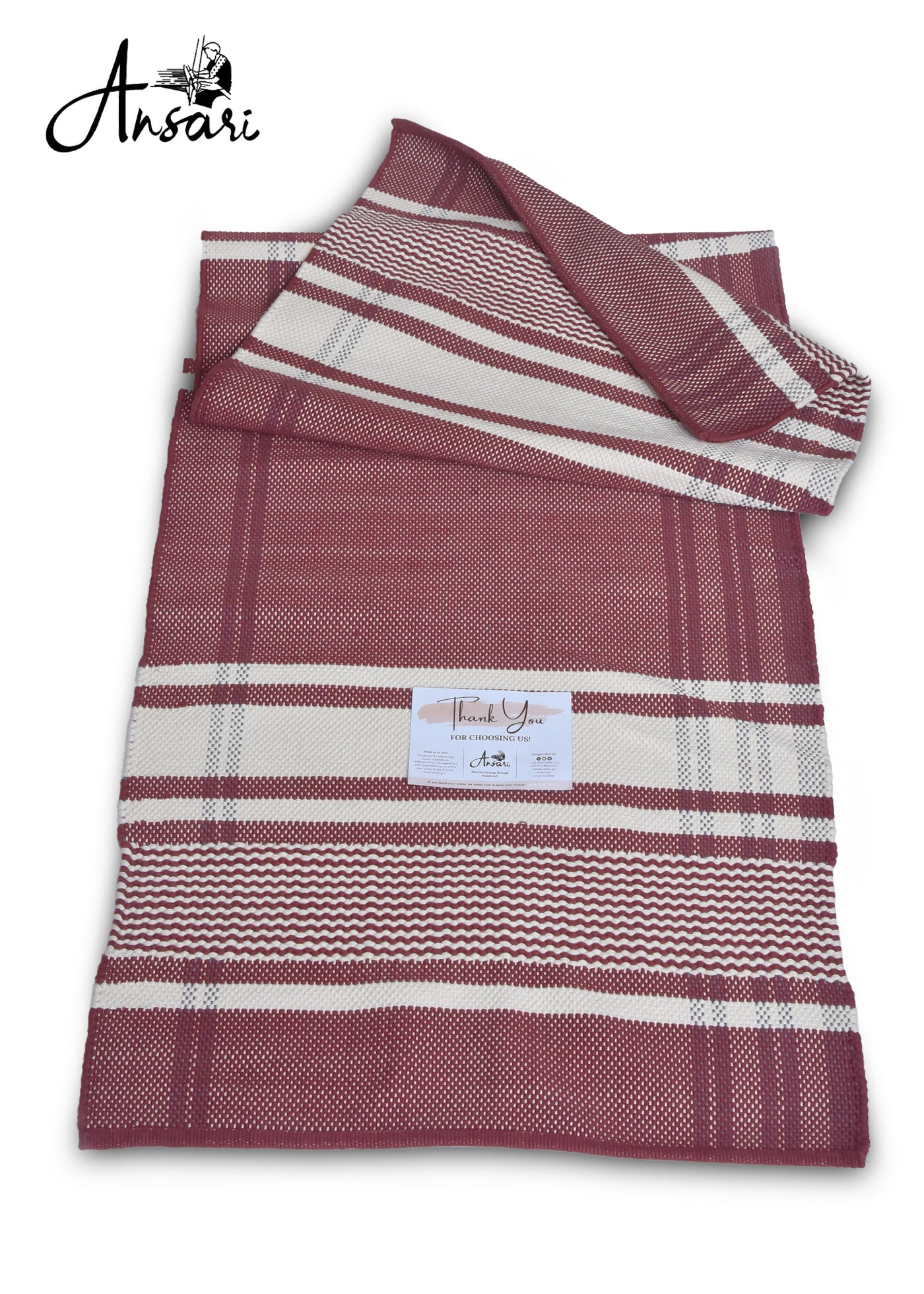 Maroon Plaid Yoga Mat