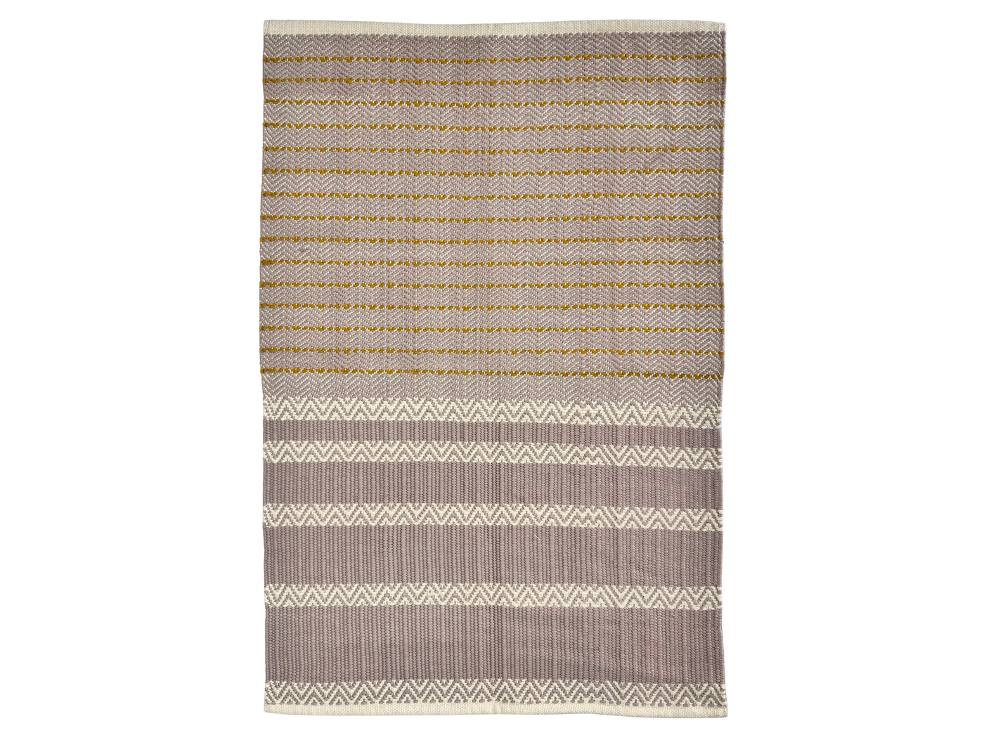 Hand Woven Rugs - Beige & Natural Brawn lining rug - Ansari