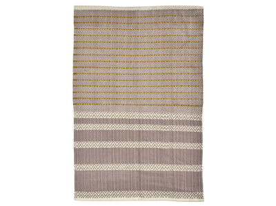 Hand Woven Rugs - Beige & Natural Brawn lining rug - Ansari