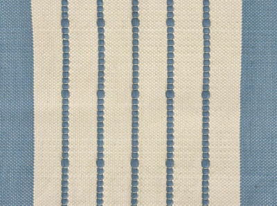 Hand Woven Rugs - white & light Navy blue with tussels - Ansari