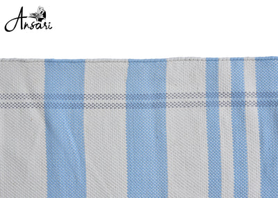 Blue Stripe Fringe Yoga Mat