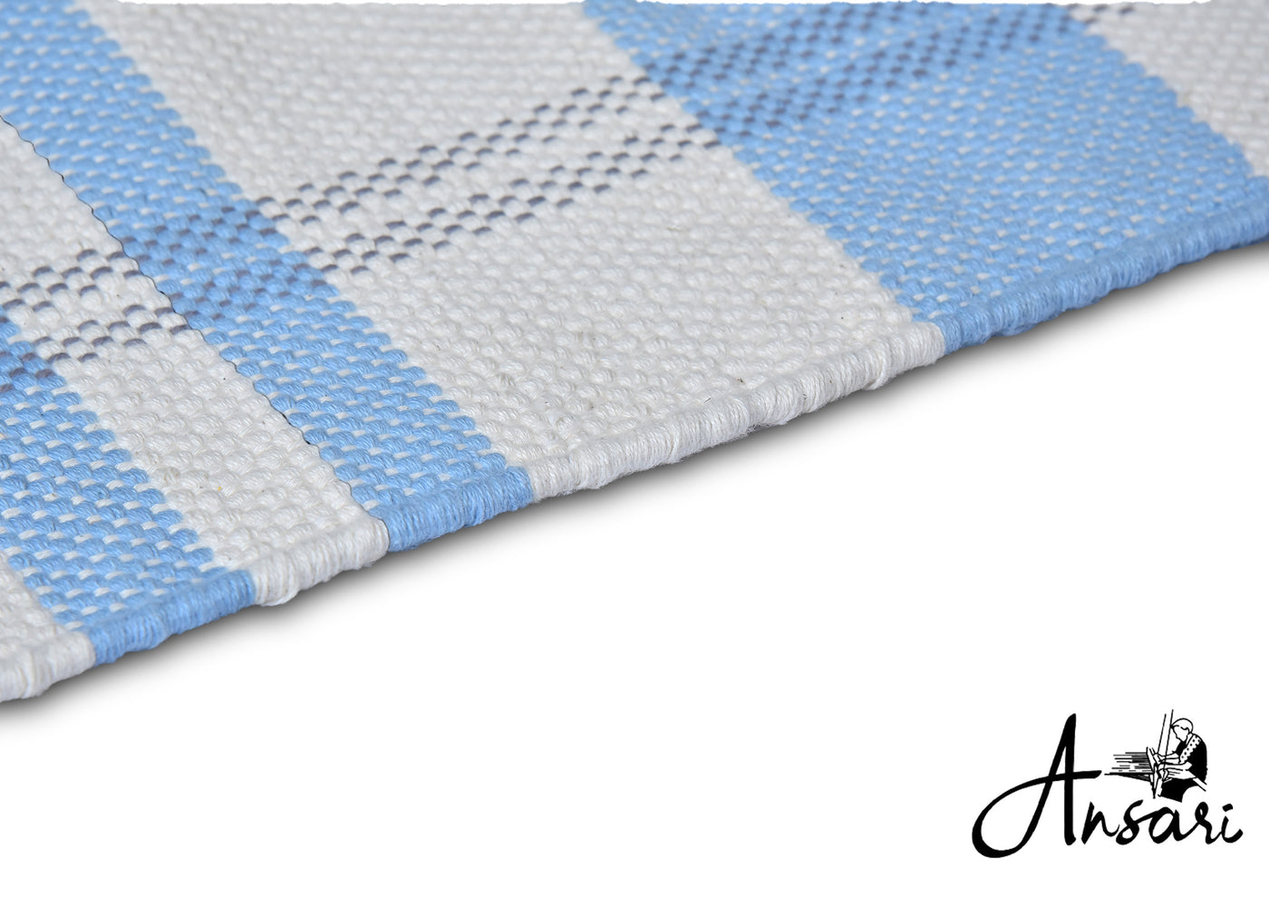 Blue Stripe Fringe Yoga Mat