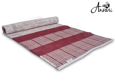Maroon Stripe Yoga Mat