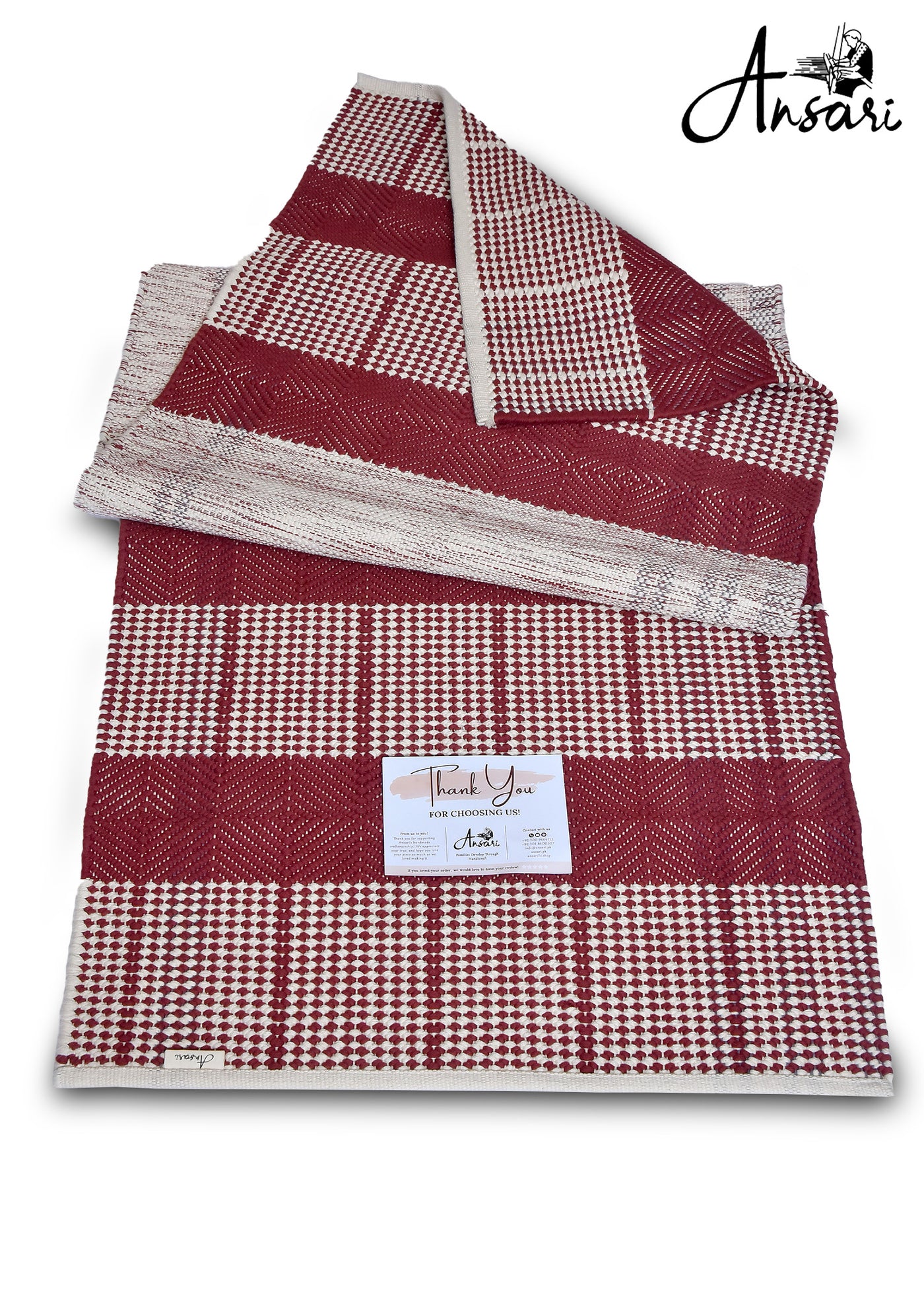 Maroon Stripe Yoga Mat