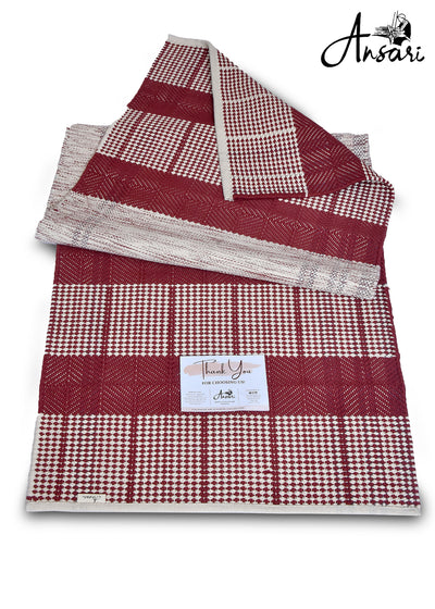 Maroon Stripe Yoga Mat