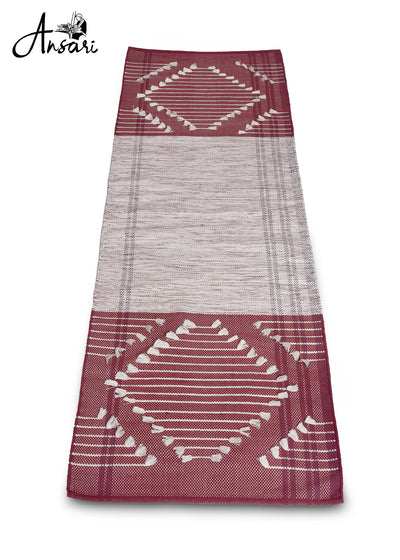 Maroon Geometric Yoga Mat