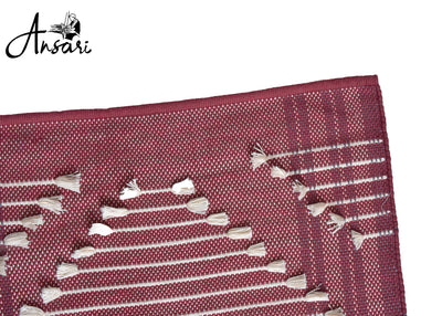 Maroon Geometric Yoga Mat