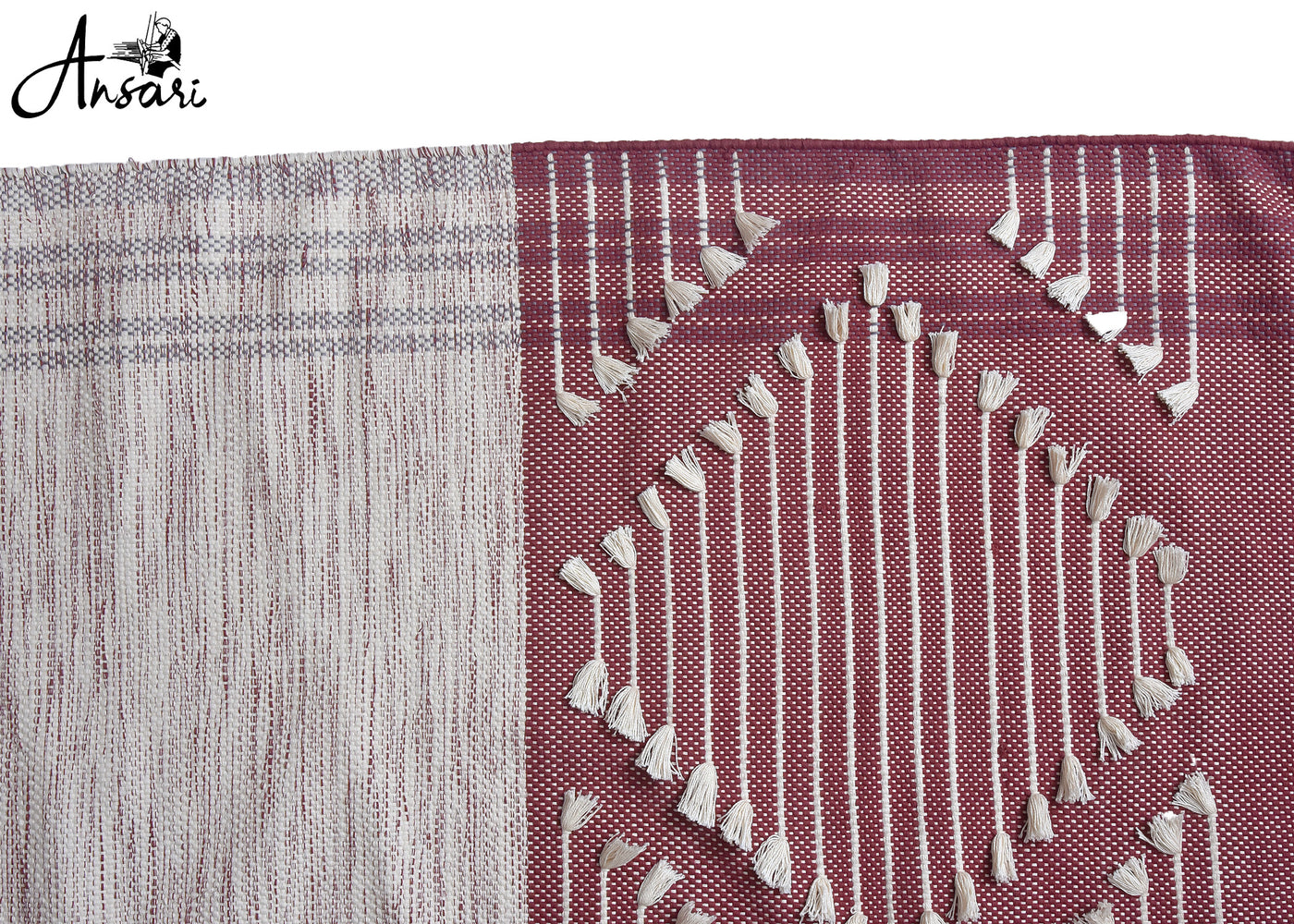 Maroon Geometric Yoga Mat