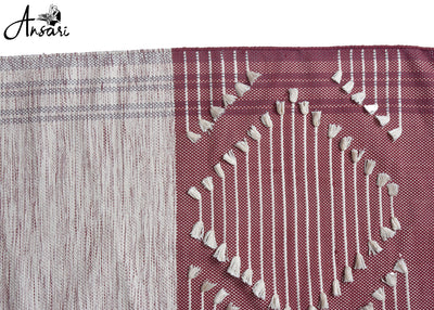 Maroon Geometric Yoga Mat