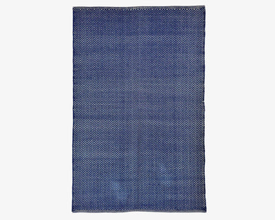 Hand Woven Blue Zigzag Rugs - Natural and Stylish Home Decor