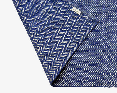 Hand Woven Blue Zigzag Rugs - Natural and Stylish Home Decor