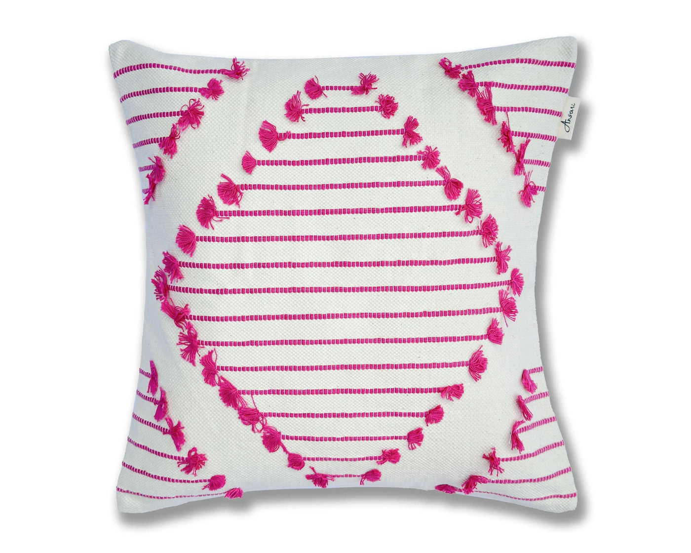 Handcrafted Cushion Cover - Elegant Diamond Design for Home Decor