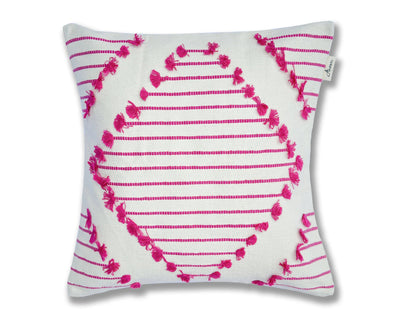 Handcrafted Cushion Cover - Elegant Diamond Design for Home Decor