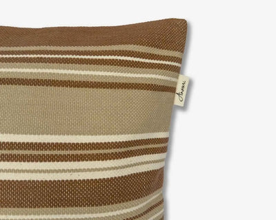 Hand Woven Cushion Cover Natural & Brown - Eco-Friendly Home Decor