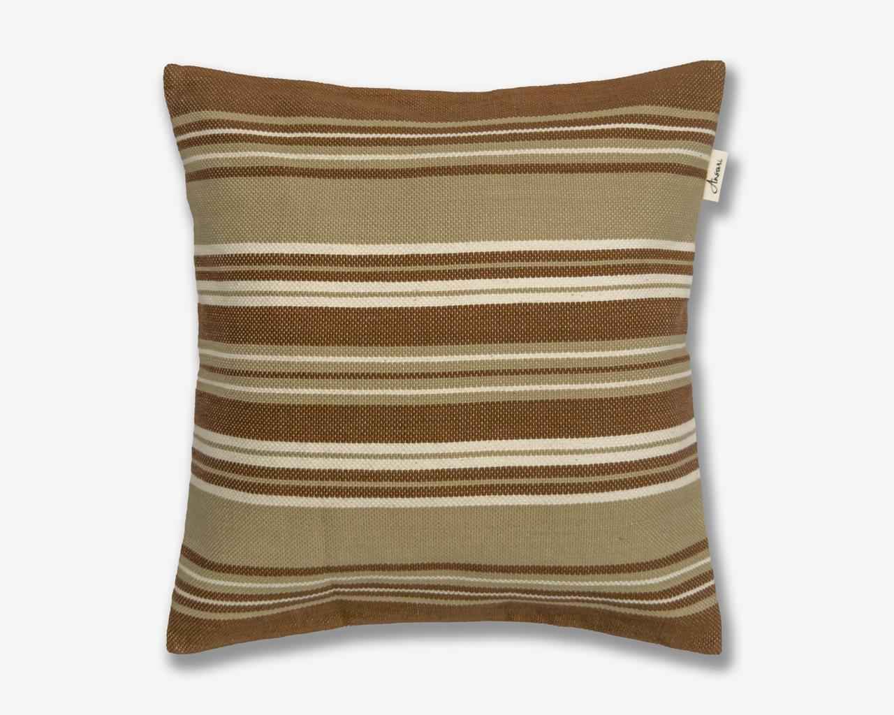 Hand Woven Cushion Cover Natural & Brown - Eco-Friendly Home Decor