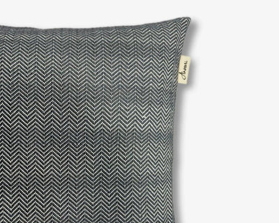 Boho Cushion Cover Natural & Black - Hand Woven Design