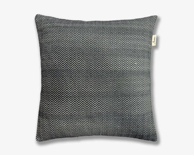 Boho Cushion Cover Natural & Black - Hand Woven Design