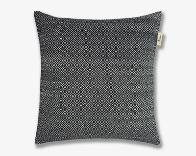 Boho Hand Woven Cushion Cover in White & Black