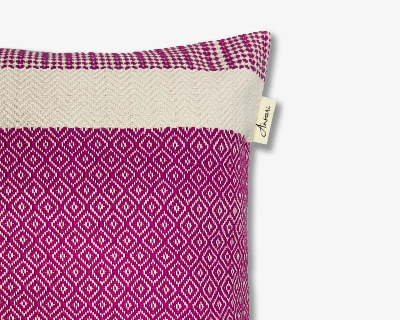 Hand Crafted Pink Cushion Cover - Natural Accent