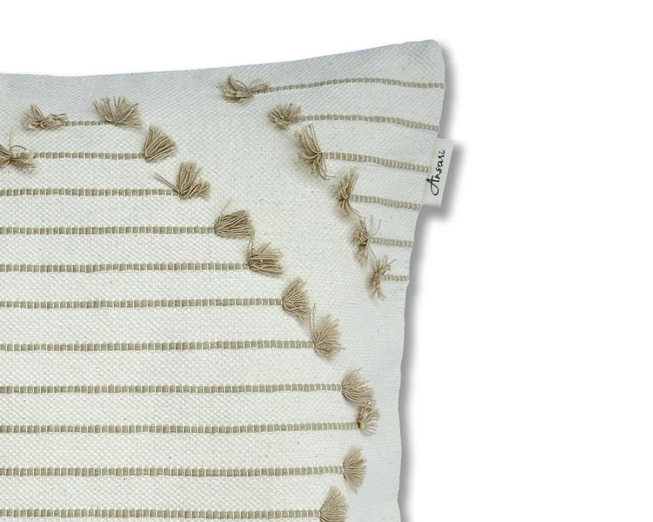 Handcrafted Cushion Cover - Elegant Diamond Design for Home Decor