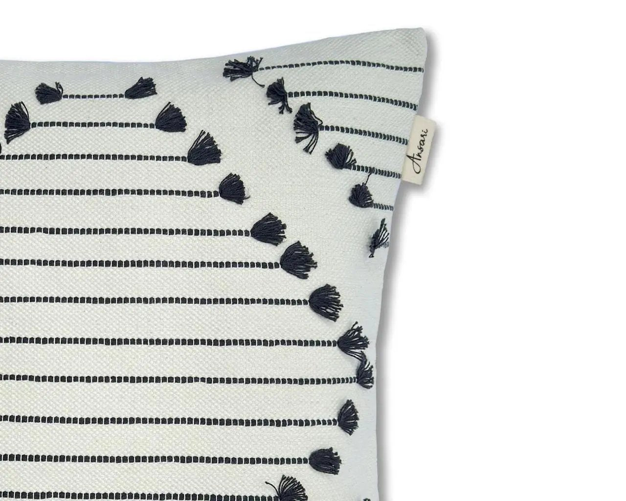 Handcrafted Cushion Cover - Elegant Diamond Design for Home Decor