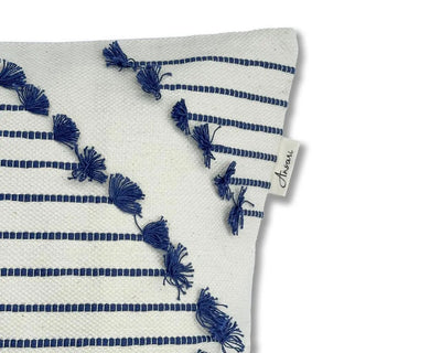 Handcrafted Cushion Cover - Elegant Diamond Design for Home Decor