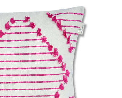 Handcrafted Cushion Cover - Elegant Diamond Design for Home Decor