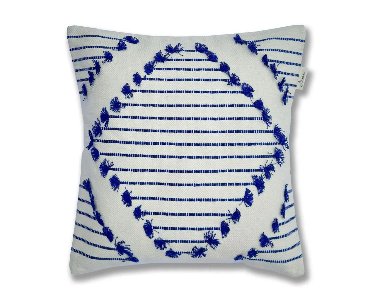 Handcrafted Cushion Cover - Elegant Diamond Design for Home Decor