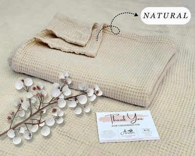 Cotton Waffle Throw Blanket for Cozy Comfort