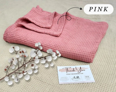 Cotton Waffle Throw Blanket for Cozy Comfort