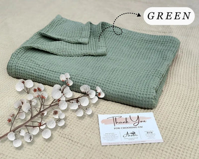 Cotton Waffle Throw Blanket for Cozy Comfort