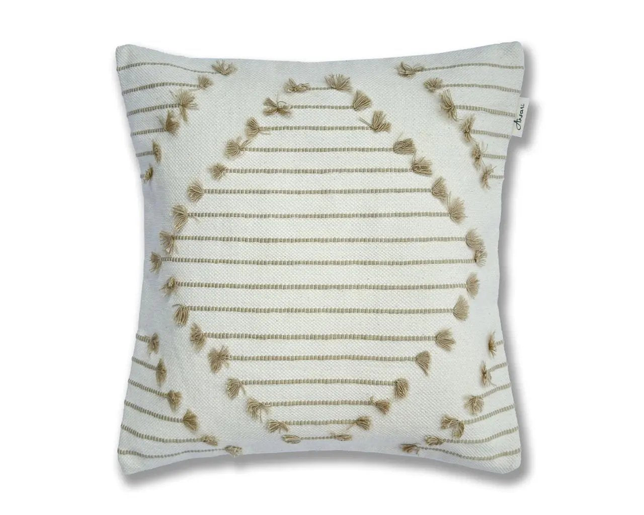 Handcrafted Cushion Cover - Elegant Diamond Design for Home Decor