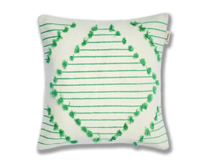 Handcrafted Cushion Cover - Elegant Diamond Design for Home Decor