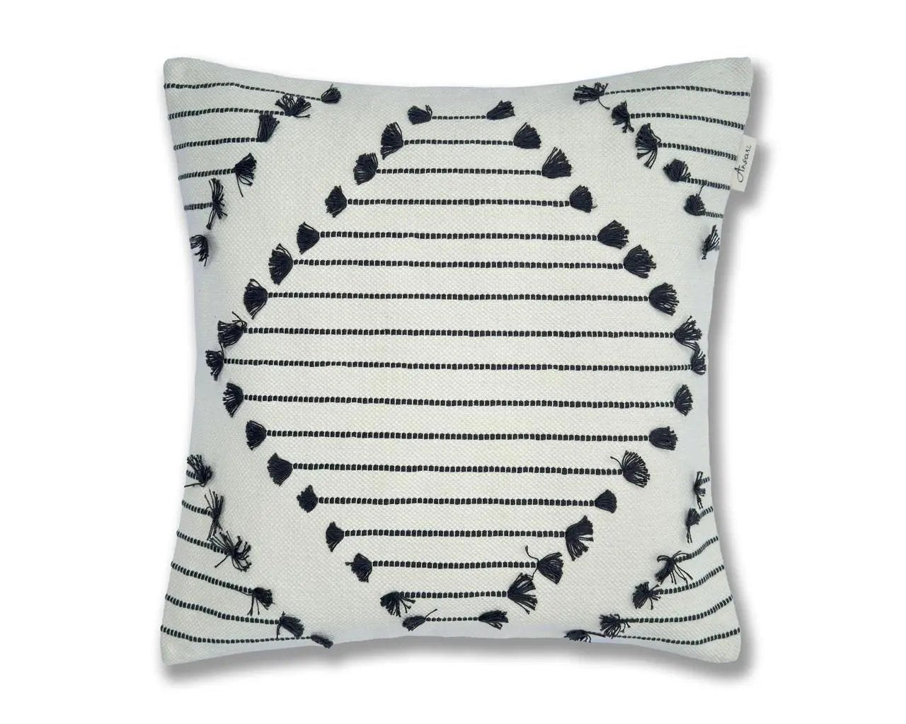 Handcrafted Cushion Cover - Elegant Diamond Design for Home Decor
