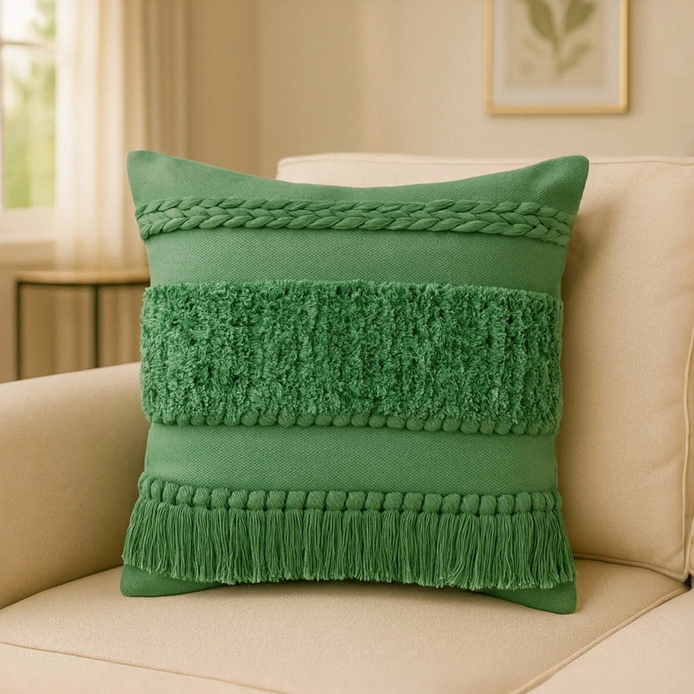 Boho Hand Crafted Strip Shaggy